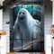 Halloween Window Cover, Large Spooky Window Clings White Cloth Ghost